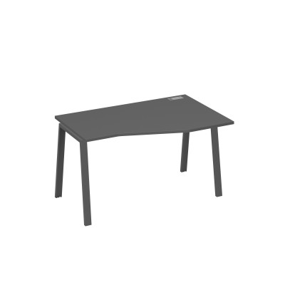 Стол "Техно" на металлокаркасе TRE эргономичный правый антрацит премиум / металлокаркас антрацит А4 А3 064 АР