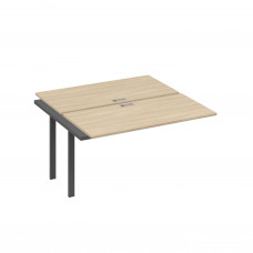 Секция (2х140) стола рабочей станции опоры UNO дуб скандинавский / металлокаркас антрацит А4 А1 174-1 ДК