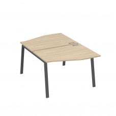 Рабочая станция со столами Техно на металлокаркасе TRE (2х120) дуб скандинавский / металлокаркас антрацит А4 А3 189 ДК