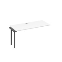 Секция стола рабочей станции с каркасом DUE белый премиум / металлокаркас антрацит А4 А2 015-1 БП