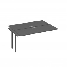 Секция рабочей станции на опорах DUE 2х160 антрацит премиум / металлокаркас антрацит А4 А2 172-1 АР
