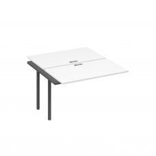 Секция стола рабочей станции QUATTRO (2х120) белый премиум / металлокаркас антрацит А4 А4 173-1 БП
