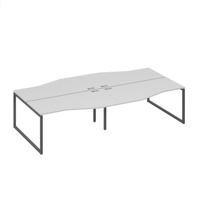 Рабочая станция (4х160) столы Техно каркас QUATTRO металл серый / металлокаркас антрацит А4 А4 191-2 СЕ