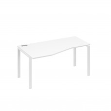Стол эргономичный левый "Техно" на металлокаркасе UNO белый премиум / металлокаркас белый А4 Б1 065 БП