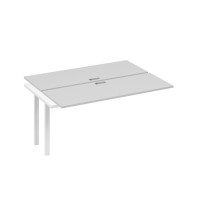 Секция стола станции 2х160 на опорах TRE серый / металлокаркас белый А4 Б3 172-1 СЕ