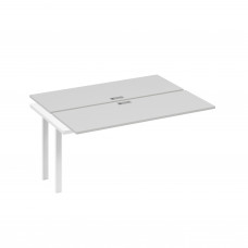 Секция стола станции 2х160 на опорах TRE серый / металлокаркас белый А4 Б3 172-1 СЕ