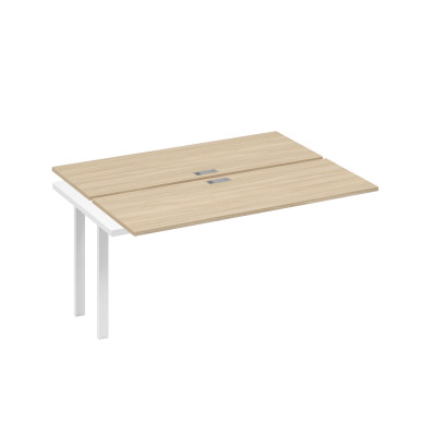 Секция стола рабочей станции на металлокаркасе UNO (2х160) дуб скандинавский / металлокаркас белый А4 Б1 172-1 ДК