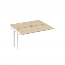 Секция рабочей станции на каркасе DUE (2х140) дуб скандинавский / металлокаркас белый А4 Б2 171-1 ДК