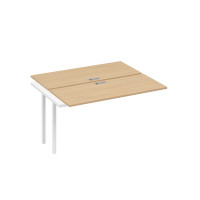 Секция рабочей станции на каркасе DUE (2х140) натуральный дуб / металлокаркас белый А4 Б2 171-1 НД