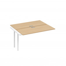 Секция рабочей станции на каркасе DUE (2х140) натуральный дуб / металлокаркас белый А4 Б2 171-1 НД