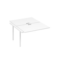 Секция стола на каркасе QUATTRO (2х120) белый премиум / металлокаркас белый А4 Б4 176-1 БП