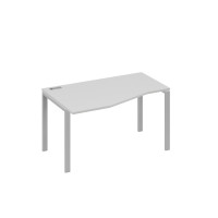 Стол левый "Техно" на металлокаркасе UNO эргономичный серый / металлокаркас серый А4 С1 063 СЕ