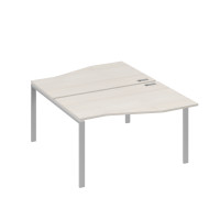 Рабочая станция каркас UNO столы (2х140) Техно дуб / металлокаркас серый А4 С1 190 ДШ