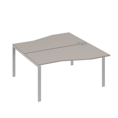 Рабочая станция столы Техно" каркас UNO (2х160) мокко премиум / металлокаркас серый А4 С1 191 МП