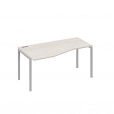 Стол эргономичный левый "Техно" на металлокаркасе DUE дуб / металлокаркас серый А4 С2 065 ДШ