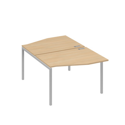 Рабочая станция металлокаркас DUE столы Техно (2х120) натуральный дуб / металлокаркас серый А4 С2 189 НД