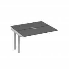 Секция рабочей станции 2х140 с металлокаркасом TRE антрацит премиум / металлокаркас серый А4 С3 171-1 АР