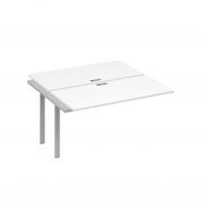 Секция (2х140) стола рабочей станции опоры UNO белый премиум / металлокаркас серый А4 С1 174-1 БП