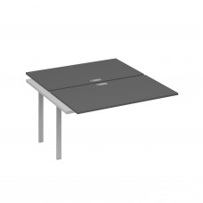 Секция на каркасе TRE стола рабочей станции 2х140 антрацит премиум / металлокаркас серый А4 С3 177-1 АР