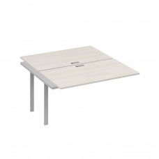 Секция на каркасе TRE стола рабочей станции 2х140 дуб / металлокаркас серый А4 С3 177-1 ДШ