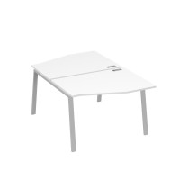 Рабочая станция со столами Техно на металлокаркасе TRE (2х120) белый премиум / металлокаркас серый А4 С3 189 БП