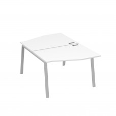 Рабочая станция со столами Техно на металлокаркасе TRE (2х120) белый премиум / металлокаркас серый А4 С3 189 БП