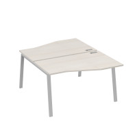 Рабочая станция столы Техно (2х140) каркас TRE дуб / металлокаркас серый А4 С3 190 ДШ