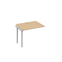 Секция стола 100 рабочей станции с опорами QUATTRO натуральный дуб / металлокаркас серый А4 С4 022-1 НД