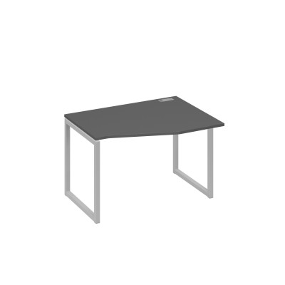 Стол на металлокаркасе QUATTRO "Техно" эргономичный правый антрацит премиум / металлокаркас серый А4 С4 062 АР