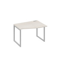 Стол на металлокаркасе QUATTRO "Техно" эргономичный правый дуб / металлокаркас серый А4 С4 062 ДШ