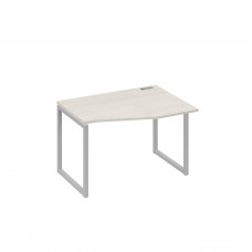 Стол на металлокаркасе QUATTRO "Техно" эргономичный правый дуб / металлокаркас серый А4 С4 062 ДШ