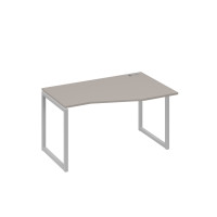 Стол правый "Техно" на металлокаркасе QUATTRO эргономичный мокко премиум / металлокаркас серый А4 С4 064 МП