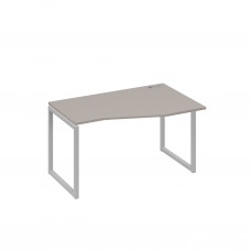 Стол правый "Техно" на металлокаркасе QUATTRO эргономичный мокко премиум / металлокаркас серый А4 С4 064 МП