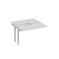 Секция стола рабочей станции на металлокаркасе QUATTRO (2х120) серый / металлокаркас серый А4 С4 170-1 СЕ