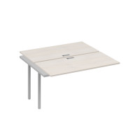 Секция рабочей станции на опорах DUE (2х140) дуб / металлокаркас серый А4 С2 174-1 ДШ