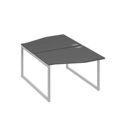 Рабочая станция каркас QUATTRO (2х120) столы Техно антрацит премиум / металлокаркас серый А4 С4 189 АР