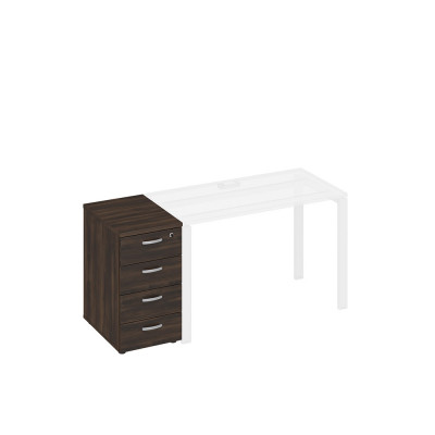 Тумба приставная 4-х ящичная с замком дуб ристретто А4 9220 ДР