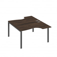 Рабочая станция (2х140) каркас UNO со столами Классика дуб ристретто/ металлокаркас антрацит А4 А1 184 ДР