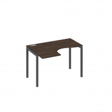 Стол левый "Классика" эргономичный на металлокаркасе DUE дуб ристретто/ металлокаркас антрацит А4 А2 031 ДР