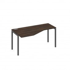Стол эргономичный левый "Техно"на металлокаркасе DUE дуб ристретто/ металлокаркас антрацит А4 А2 055 ДР
