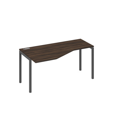 Стол эргономичный левый "Техно"на металлокаркасе DUE дуб ристретто/ металлокаркас антрацит А4 А2 055 ДР