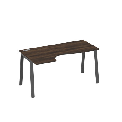 Стол эргономичный левый "Классика" на металлокаркасе TRE дуб ристретто/ металлокаркас антрацит А4 А3 045 ДР