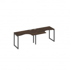 Рабочая станция столы Классика опоры QUATTRO (2х120) дуб ристретто/ металлокаркас антрацит А4 А4 031-2 ДР