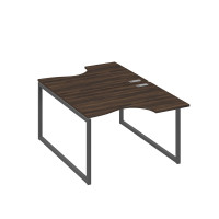 Рабочая станция столы Классика QUATTRO (2х120) дуб ристретто/ металлокаркас антрацит А4 А4 183 ДР