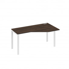 Стол "Техно" на металлокаркасе UNO эргономичный правый дуб ристретто/ металлокаркас белый А4 Б1 056 ДР