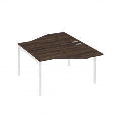 Рабочая станция (2х140) со столами Техно каркас DUE дуб ристретто/ металлокаркас белый А4 Б2 187 ДР