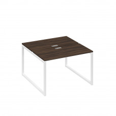 Рабочая станция с опорами QUATTRO (2х120) дуб ристретто/ металлокаркас белый А4 Б4 170 ДР