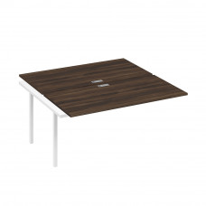 Секция для рабочей станции 2х160 опоры QUATTRO дуб ристретто/ металлокаркас белый А4 Б4 178-1 ДР