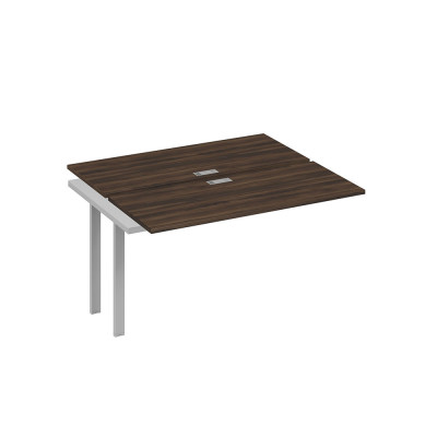 Секция стола рабочей станции на металлокаркасе UNO (2х140) дуб ристретто/ металлокаркас серый А4 С1 171-1 ДР