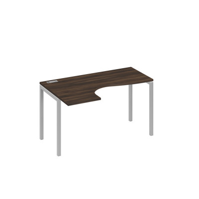 Стол эргономичный "Классика" левый на металлокаркасе DUE дуб ристретто/ металлокаркас серый А4 С2 033 ДР